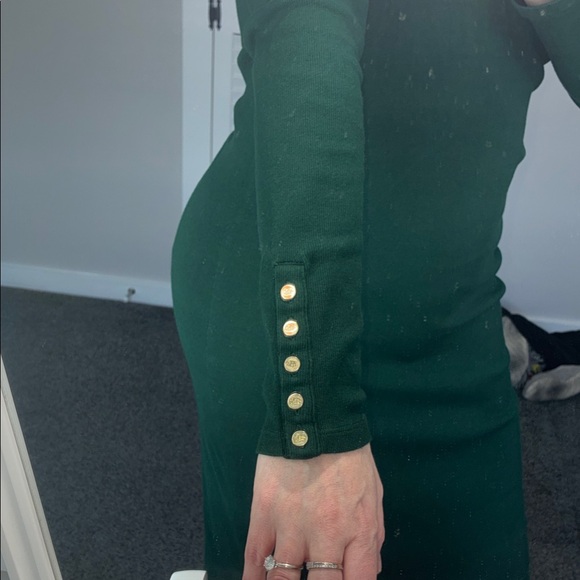 Ralph Lauren Green Turtleneck Dress Size10 - Picture 3 of 6